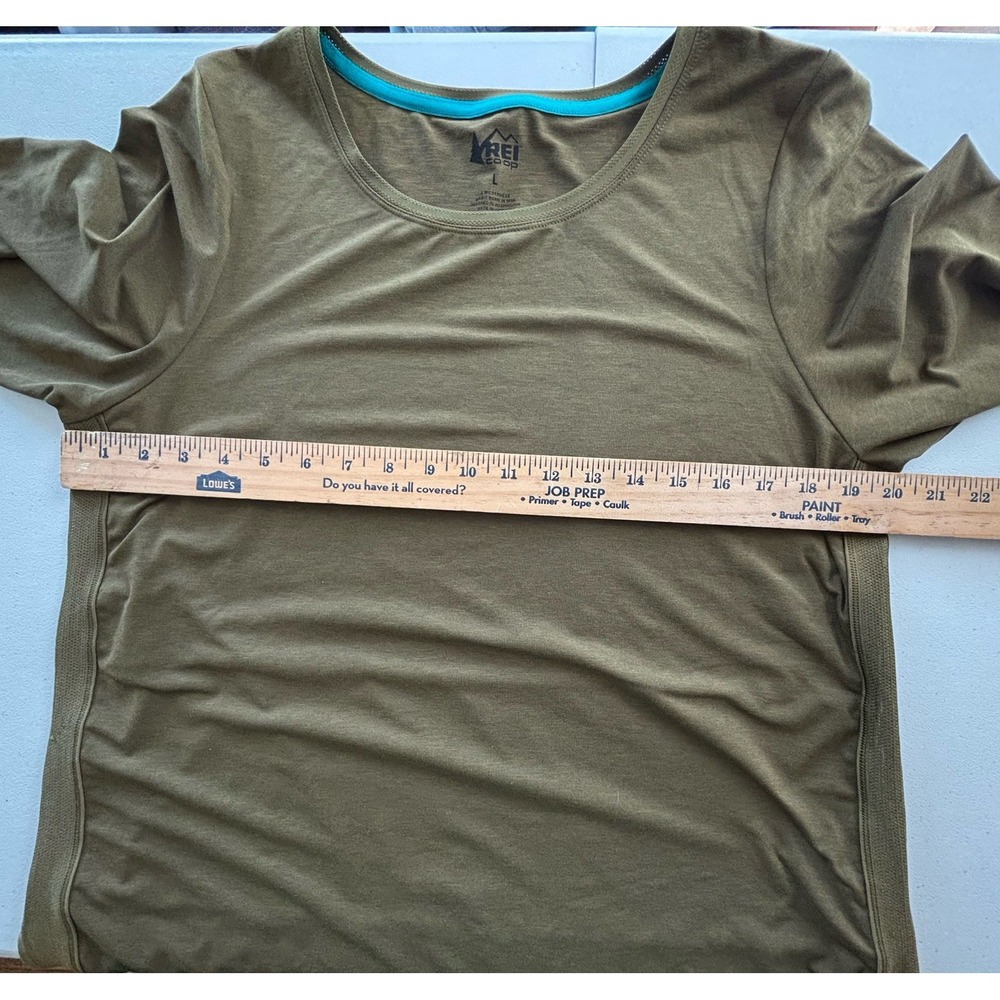REI Co-op Screeline Cascade Long-Sleeve T-Shirt Womens L Olive Green - Picture 4 of 8